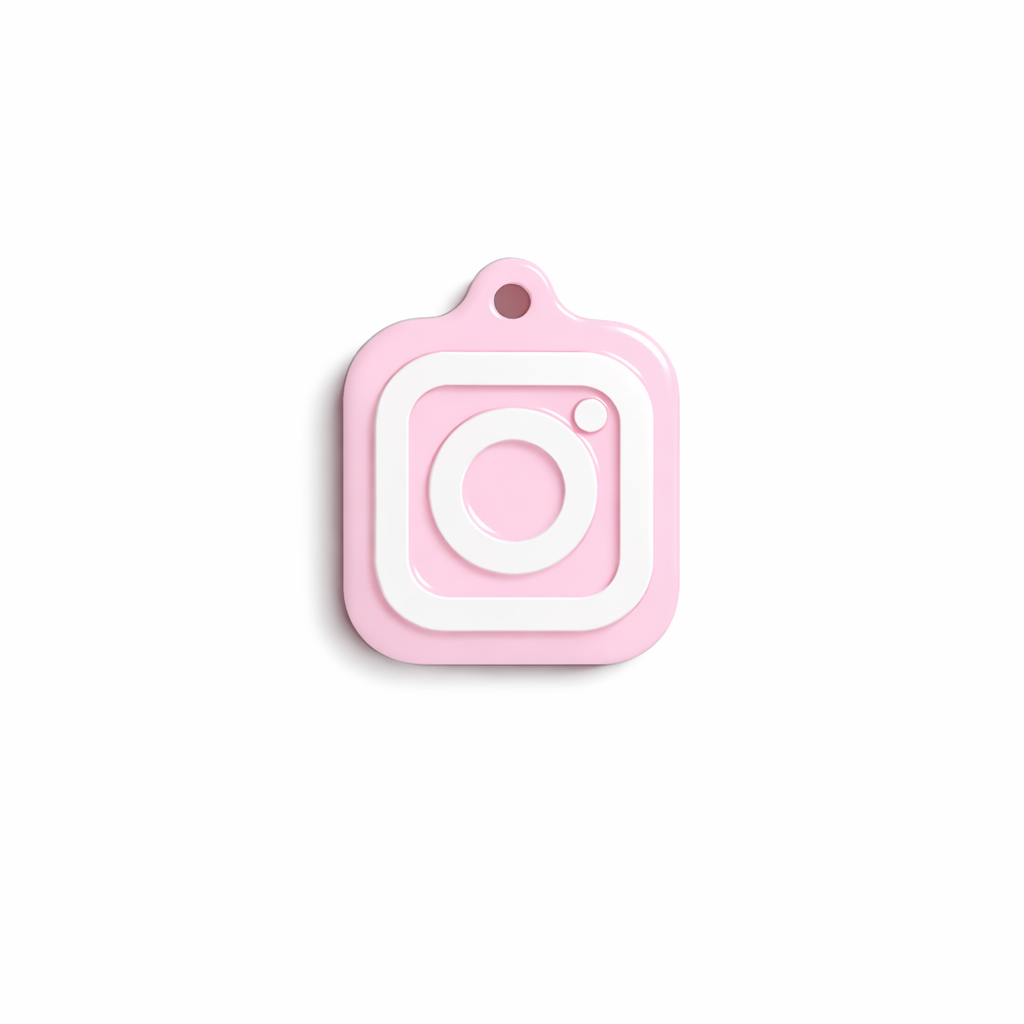 Glossy Finish Instagram NFC Keychain – Instant Profile Access & Promotion Tool